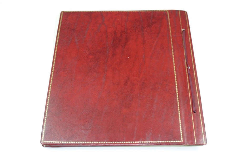 1947 Masters Red/Gold Leather Tournament Player Gift - Presented to Lloyd Mangrum