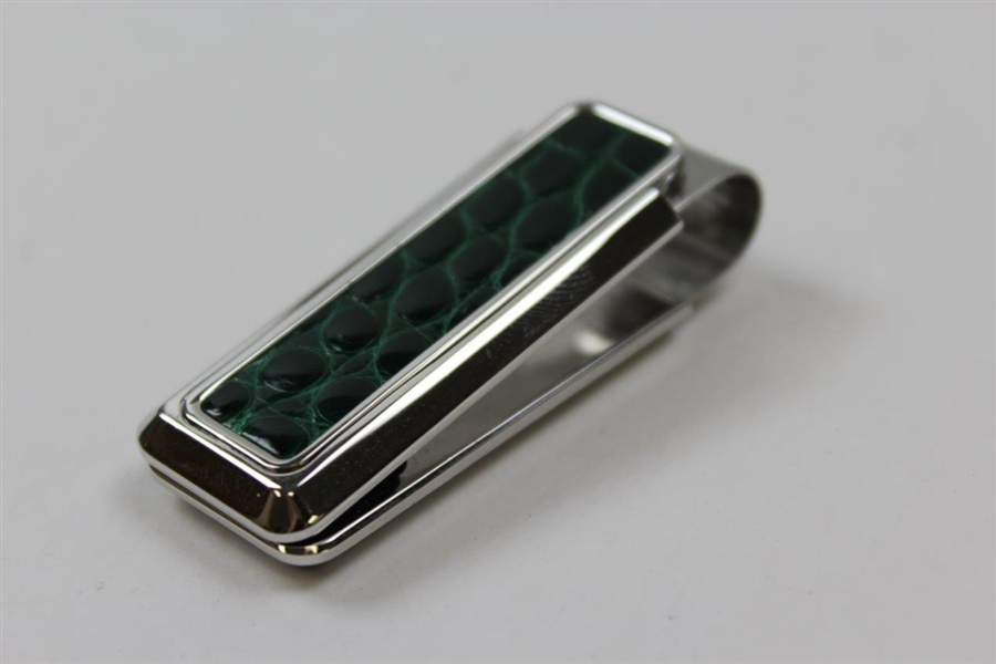 ANGC Member Money Clip w/Engraved Logo - Made by C-Clip - Green Alligator