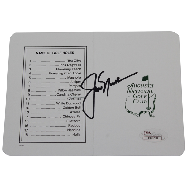 Jack Nicklaus Signed Augusta National Golf Club Scorecard JSA #H867600