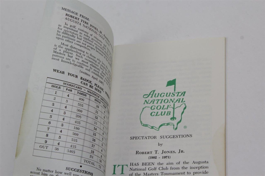 1986 Masters Tournament Spectator Guide - Jack Nicklaus' 6th Green Jacket