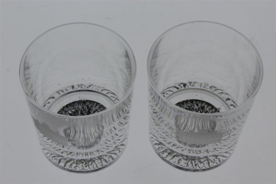 Two Augusta National Golf Club Clubhouse Rocks Glasses Set - 1990's