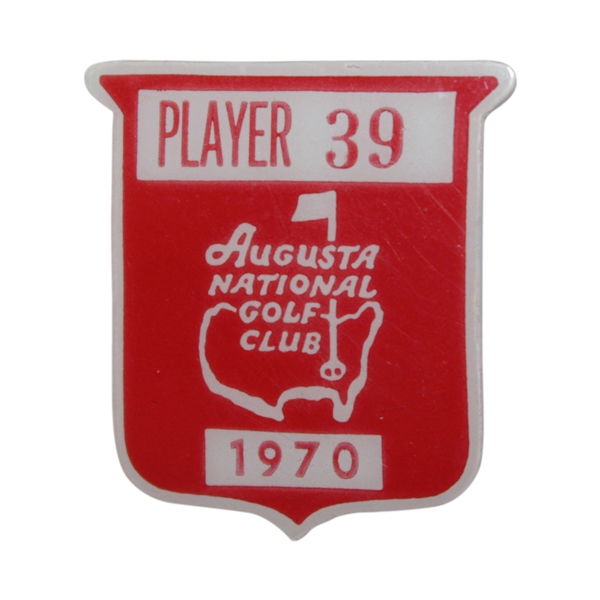 Charles Coody's 1970 Masters Tournament Contestant Badge #39