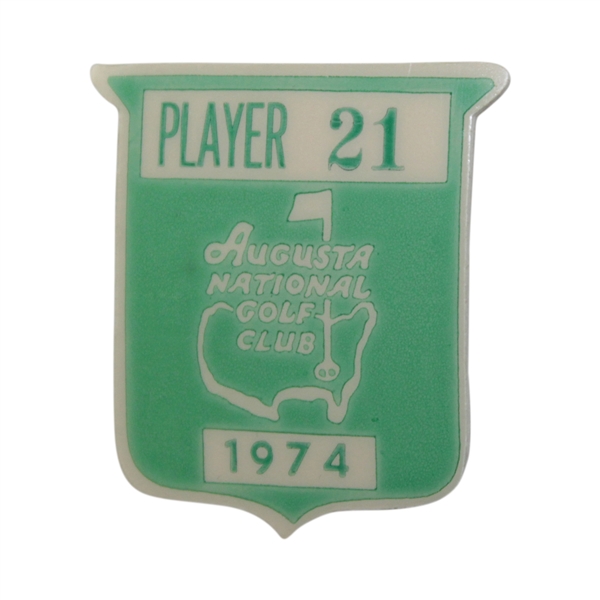 Charles Coody's 1974 Masters Tournament Contestant Badge #21