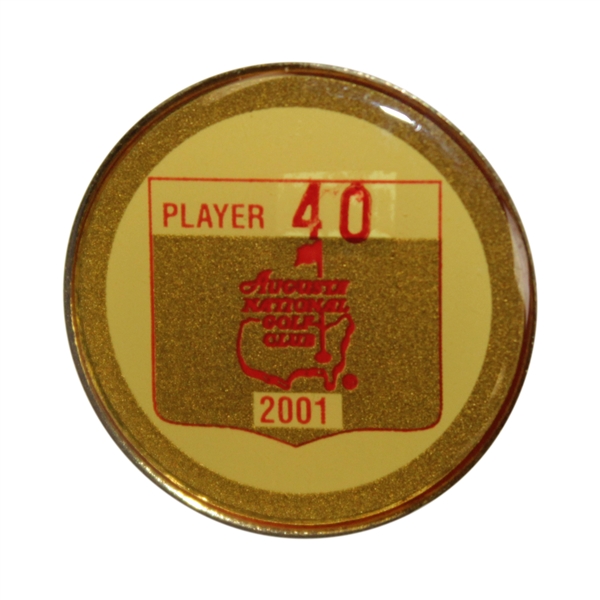 Charles Coody's 2001 Masters Tournament Contestant Badge #40