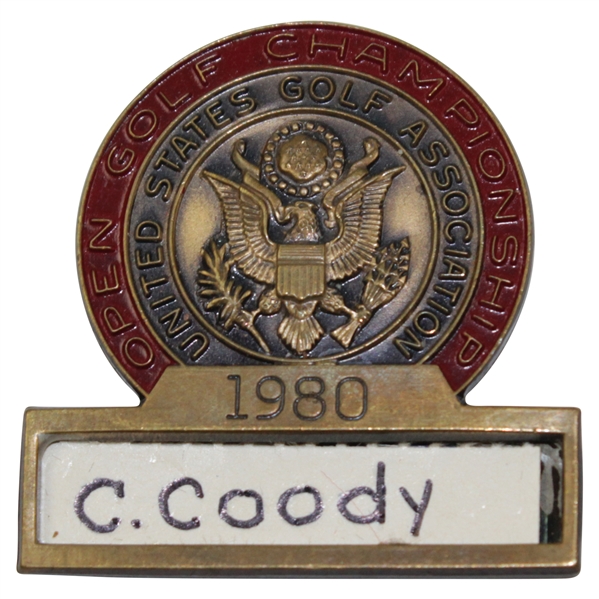 Charles Coody's 1980 US Open at Baltusrol Contestant Badge