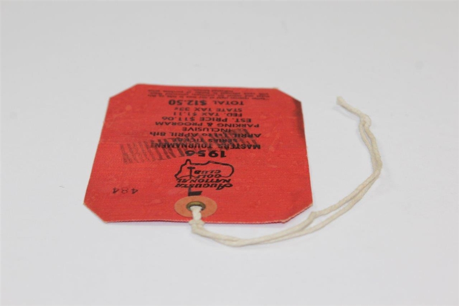 1956 Masters Tournament SERIES Badge #484 with Original String - 'Complimentary'