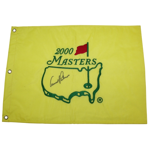 Arnold Palmer Signed 2000 Masters Embroidered Flag JSA ALOA