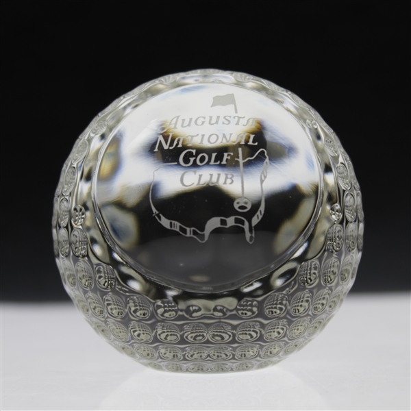 Augusta National Golf Club Tiffany & Co. Undated Crystal Golf Ball Paperweight in Original Box