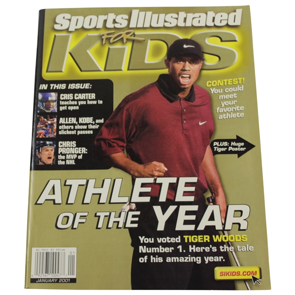 2001 Sports Illustrated For Kids Magazine - January - Tiger Cover