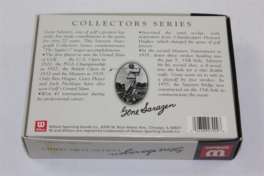 Gene Sarazen 'Autograph' Dozen Wilson Collectors Series Logo Golf Balls in Original Box