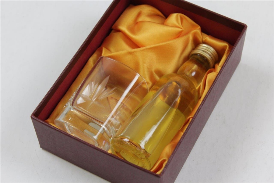 The Tom Morris Dram Deluxe Scotch Whisky with Shot Glass in Original Burns Crystal Package