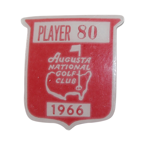 Charles Coody's 1966 Masters Tournament Contestant Badge #80