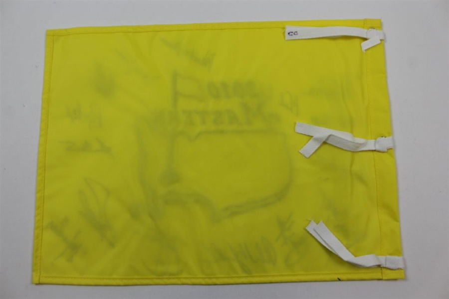 2010 Masters Champions Dinner Flag Signed by 16 Including Ford, Player, Phil & others - Charles Coody Collection JSA ALOA