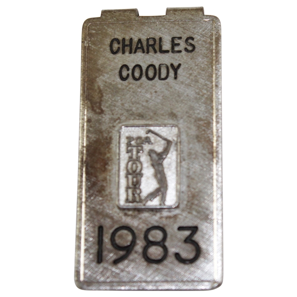 Charles Coody's Personal 1983 PGA Tour Money Clip/Badge