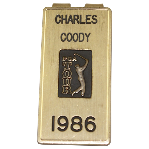 Charles Coody's Personal 1986 PGA Tour Money Clip/Badge