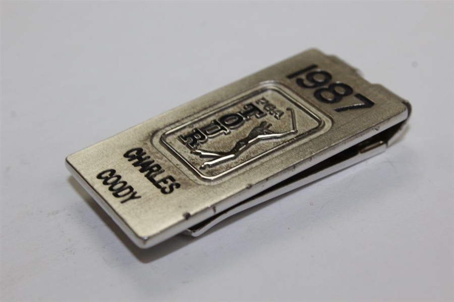 Charles Coody's Personal 1987 PGA Tour Money Clip/Badge