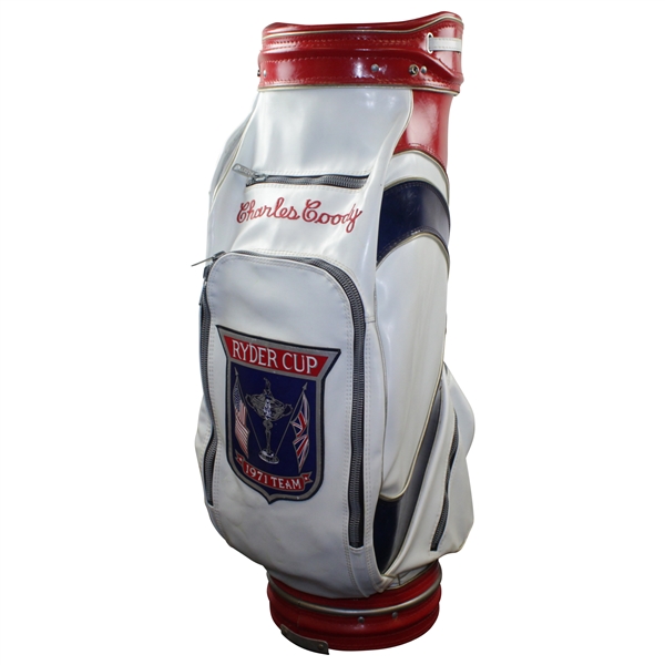 Charles Coodys 1971 Ryder Cup at Old Warson US Team Member Full Size Golf Bag with Head Covers & Bag Tag