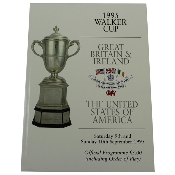 1995 The Walker Cup Official Program at Royal Porthcrawl G.C. Tiger Only Appearance - Seldom Seen
