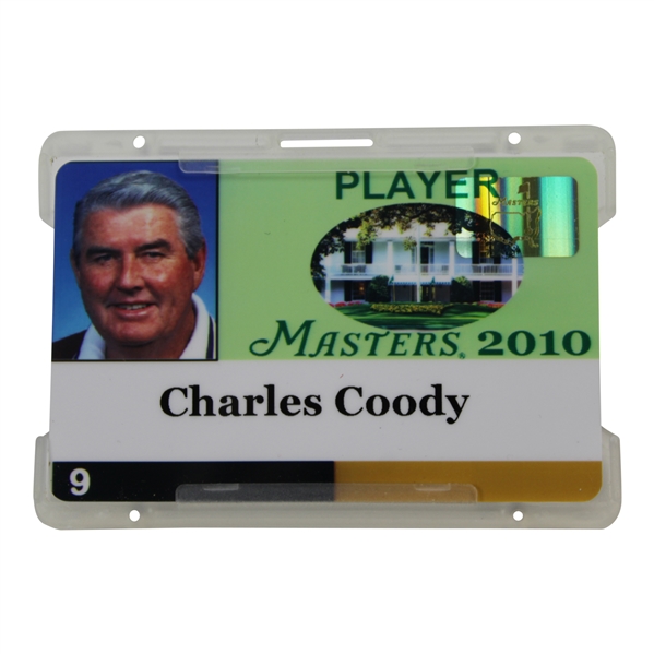 Charles Coody's 2010 Masters Tournament Player ID Badge