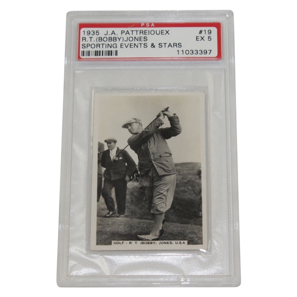 1935 Bobby Jones J.A. Pattreiouex Sporting Events & Stars Golf Card EX 5 PSA #11033397