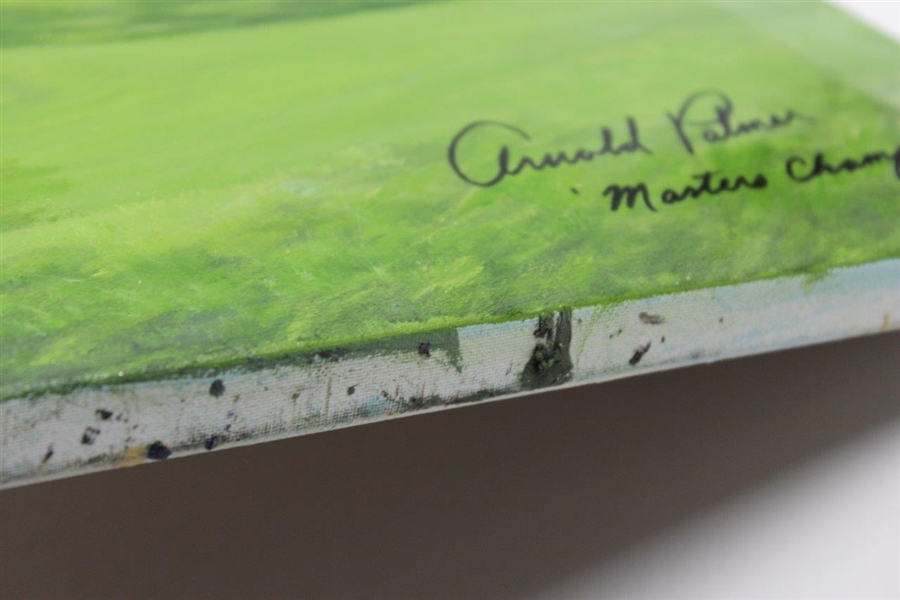 Arnold Palmer Signed Original 1/1 Augusta National Amen Corner Bill Waugh Canvas Painting JSA ALOA
