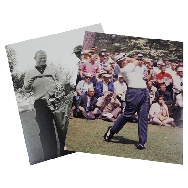 Two Vintage 8x10 Jack Nicklaus at The Masters Photos - B&W and Color