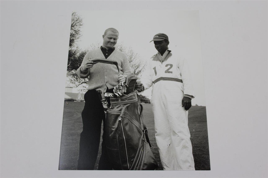 Two Vintage 8x10 Jack Nicklaus at The Masters Photos - B&W and Color