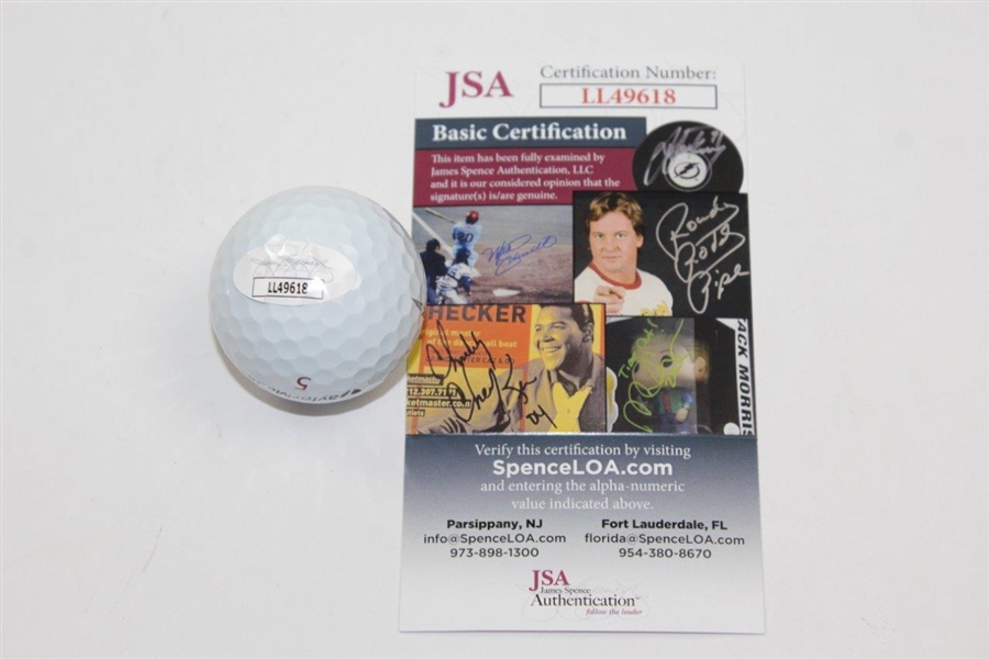 Cameron Champ Signed TaylorMade Logo Golf Ball JSA #LL49618