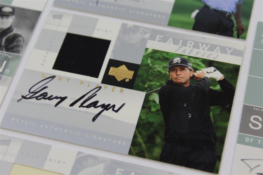 Five (5) Signed Upper Deck Golf Cards - Sign of the Time & Fairway Fabrics - Player, Venturi, & others JSA ALOA