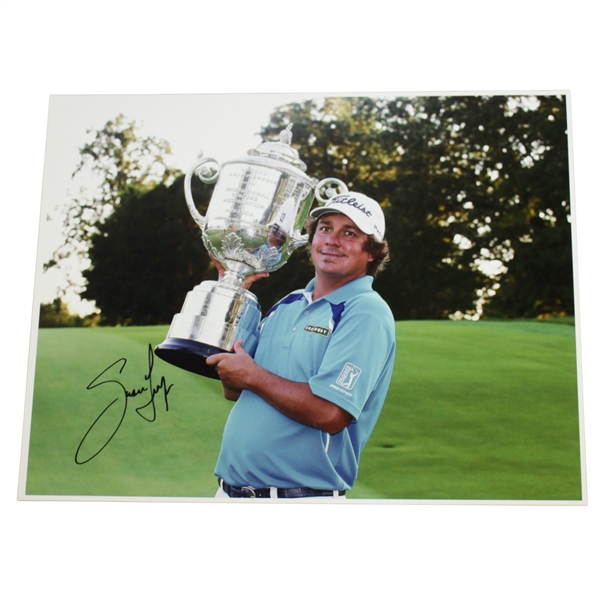 Jason Dufner Signed 2013 PGA Championship 11x14 Photo JSA ALOA
