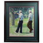 Original Arnold Palmer & Jack Nicklaus at Sahalee Painting by Jess Cauthorn - Framed