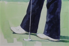 Original Arnold Palmer & Jack Nicklaus at Sahalee Painting by Jess Cauthorn - Framed