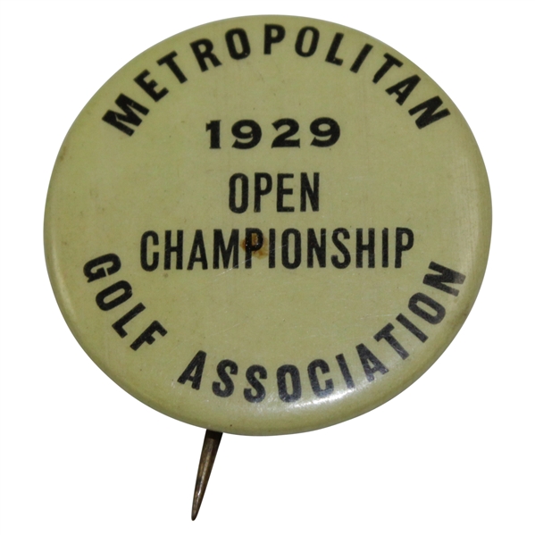 1929 Metropolitan Open Contestant Badge - Gene Sarazen Defending Champ