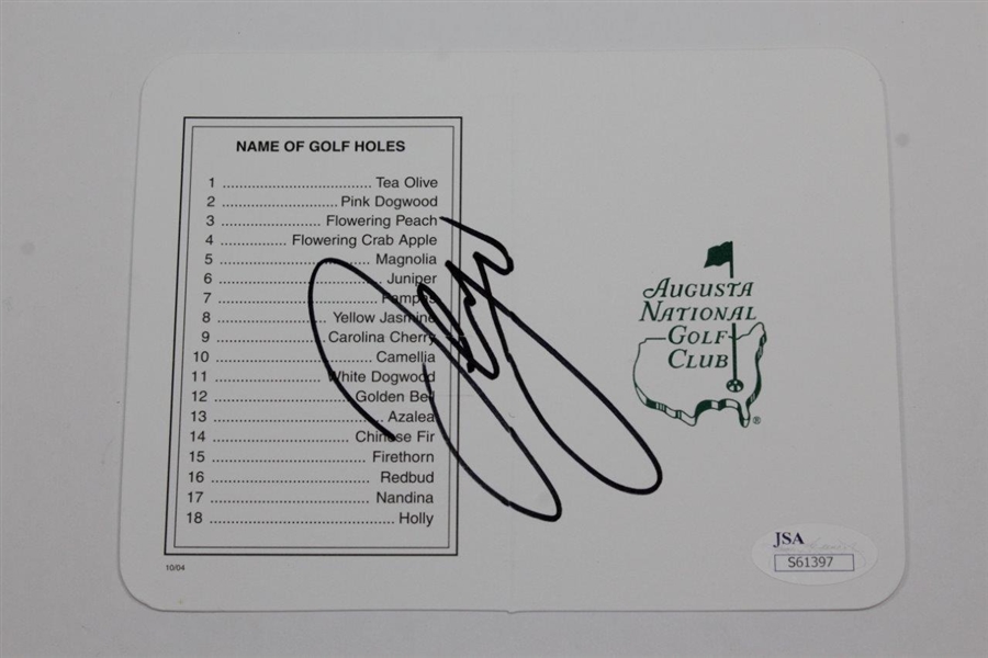 Angel Cabrera, Sergio Garcia, & Jose Maria Olazabal Signed Augusta National Golf Club Scorecards JSA Certs & ALOA