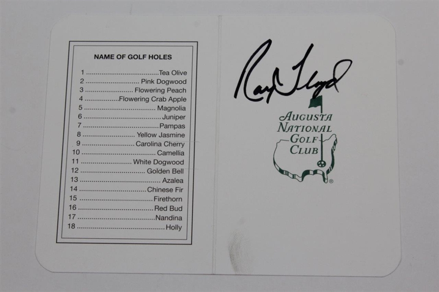 Ray Floyd & Fred Couples Signed Augusta National Golf Club Scorecards JSA Cert & ALOA