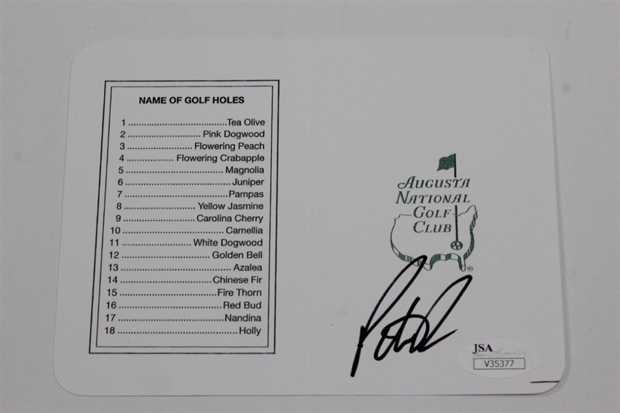 Zach Johnson, Mark O'Meara, & Patrick Reed Signed Augusta National Golf Club Scorecards JSA Certs