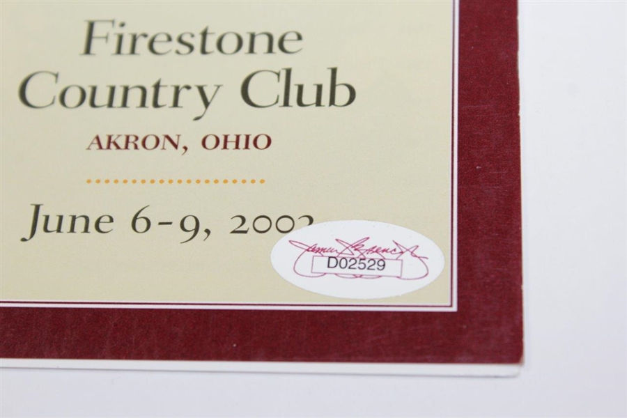 Jack Nicklaus Signed 2002 Senior PGA Championship at Firestone CC Guide JSA #D02529
