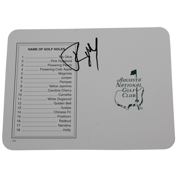 Jordan Spieth Signed Augusta National Golf Club Scorecard JSA FULL #Z69113
