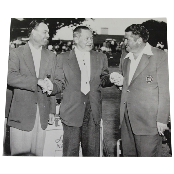 Bobby Jones & Ben Hogan 4/16/1953 Masters Jacket Press Photo