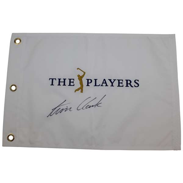 Tim Clark Signed The Players Undated Embroidered Flag JSA ALOA