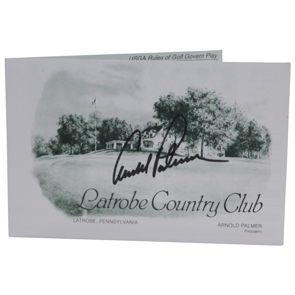 Arnold Palmer Signed Latrobe Country Club Official Scorecard JSA ALOA