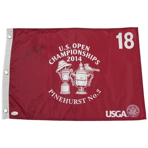 Martin Kaymer Signed 2014 US Open at Pinehurst No. 2 Red Screen Flag JSA #L57681