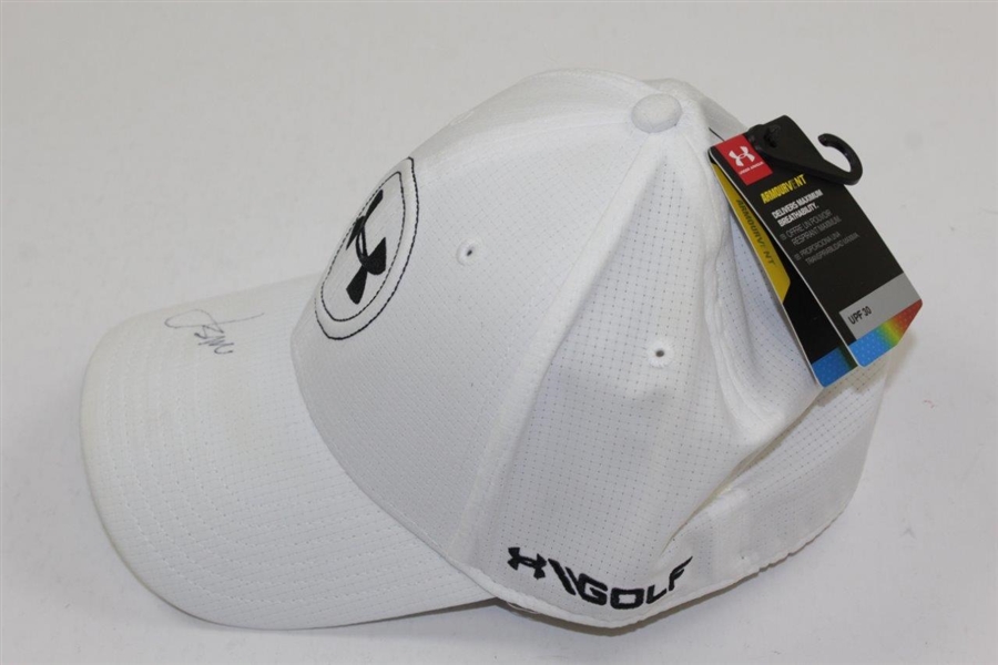 Jordan Spieth Signed White with Black Logo Under Armour Hat PSA/DNA #AC88942