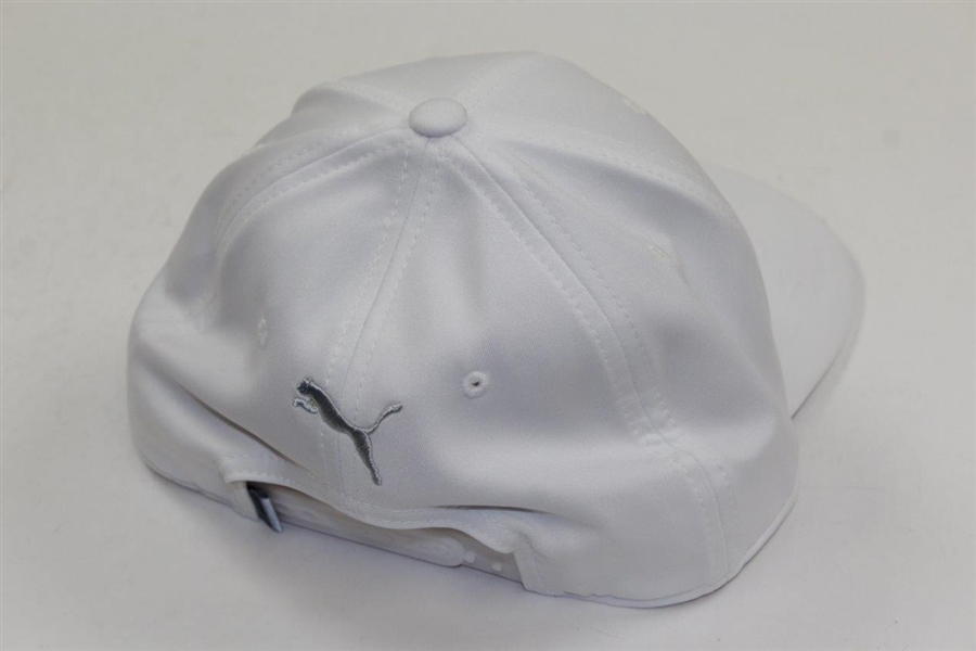 Rickie Fowler Signed White with Silver 'P' PUMA Hat JSA #U97272