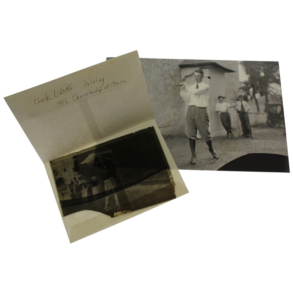 Chick Evans 1916 US Amateur at Merion Glass Negative - Broken Negative, Print, & Digital File
