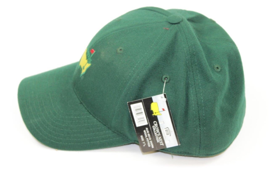 Masters Tournament Center Embroidered Logo Crowns Nest Collection Fitted Green Hat - 7 7/8