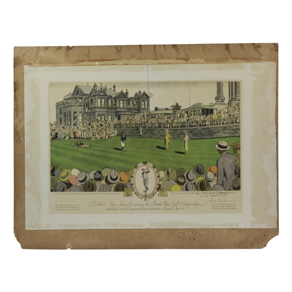 Robert Bobby Jones, Jr. Signed & Personalized Currier & Ives Foldout JSA ALOA