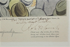 Robert 'Bobby' Jones, Jr. Signed & Personalized Currier & Ives Foldout JSA ALOA