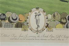 Robert 'Bobby' Jones, Jr. Signed & Personalized Currier & Ives Foldout JSA ALOA