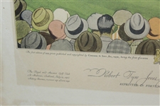 Robert 'Bobby' Jones, Jr. Signed & Personalized Currier & Ives Foldout JSA ALOA